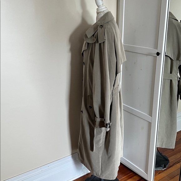 Vintage Hunt Club Double-Breasted Trench Coat | Men's Size 44 Reg | Khaki/Tan - Picture 3 of 8